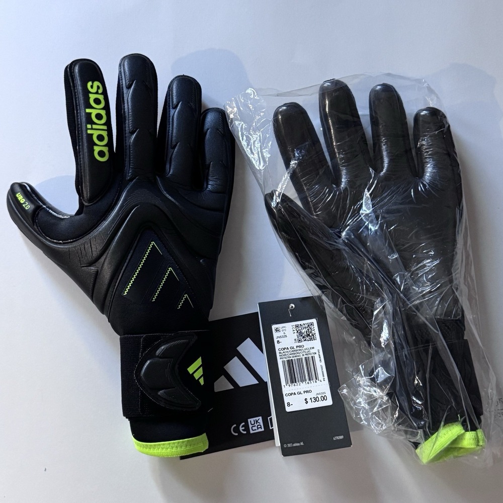 Adidas Copa GL Pro Promo Goalkeeper Soccer Gloves Black Mens Size 8 JN5335 $130